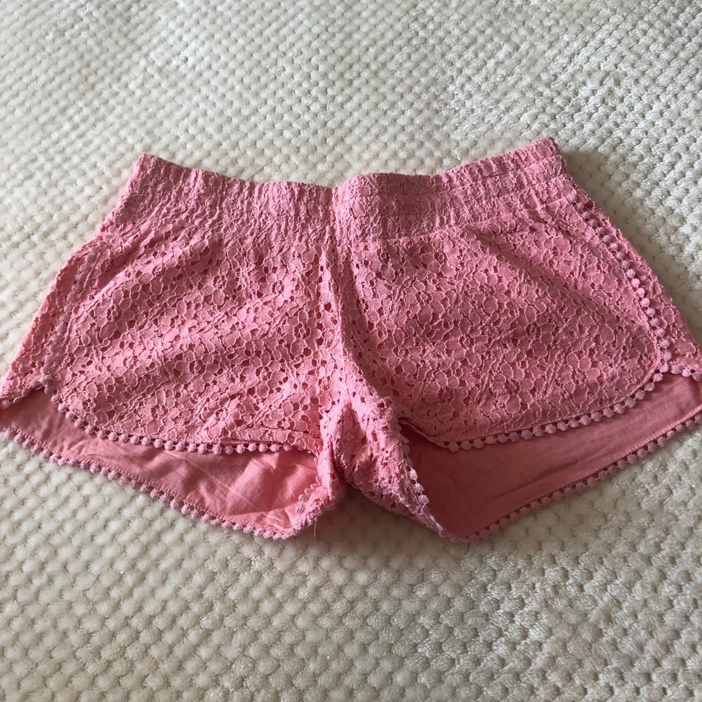 Pink Lace Shorts